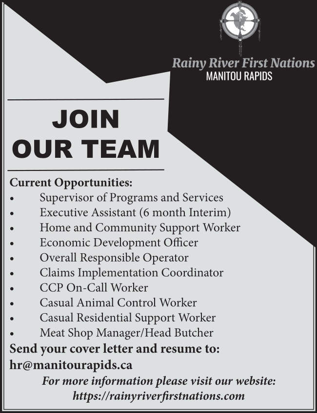Rainy River First Nations Positions