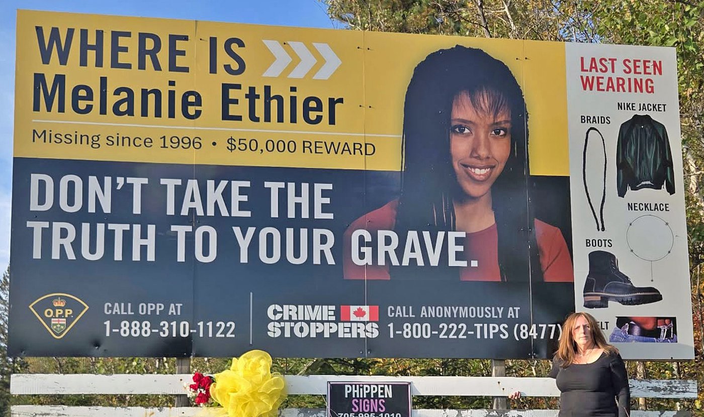 OPP billboards highlight Mélanie Ethier missing person case
