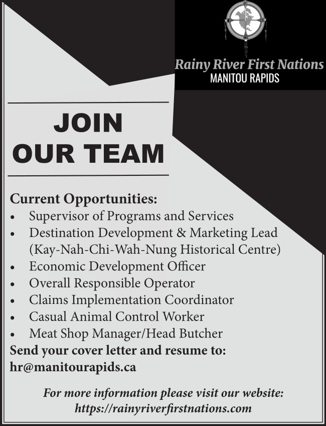Rainy River First Nations Positions